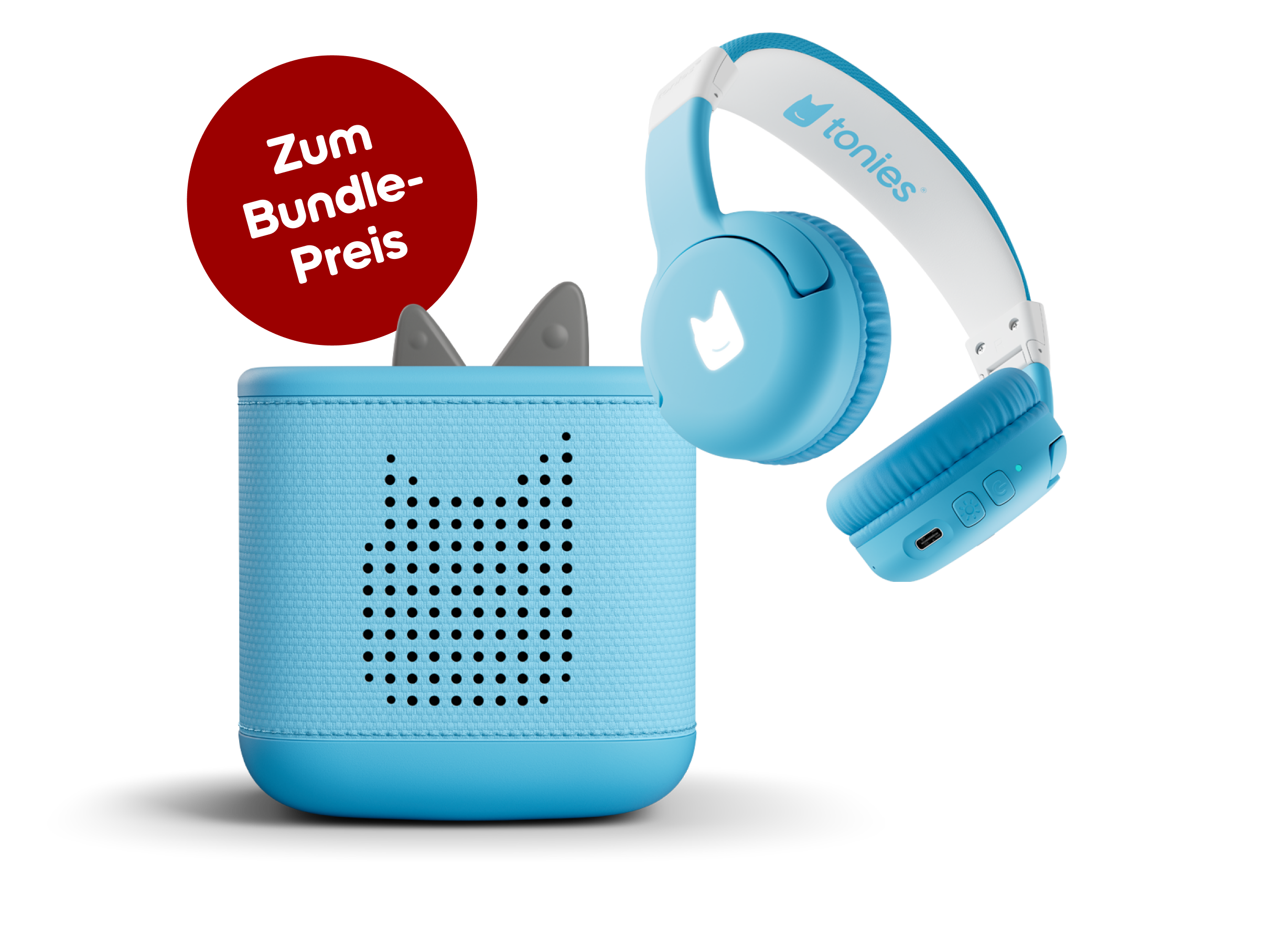 Bundle mit Toniebox 2 + Bluetooth® Kopfhörer in Himmelblau