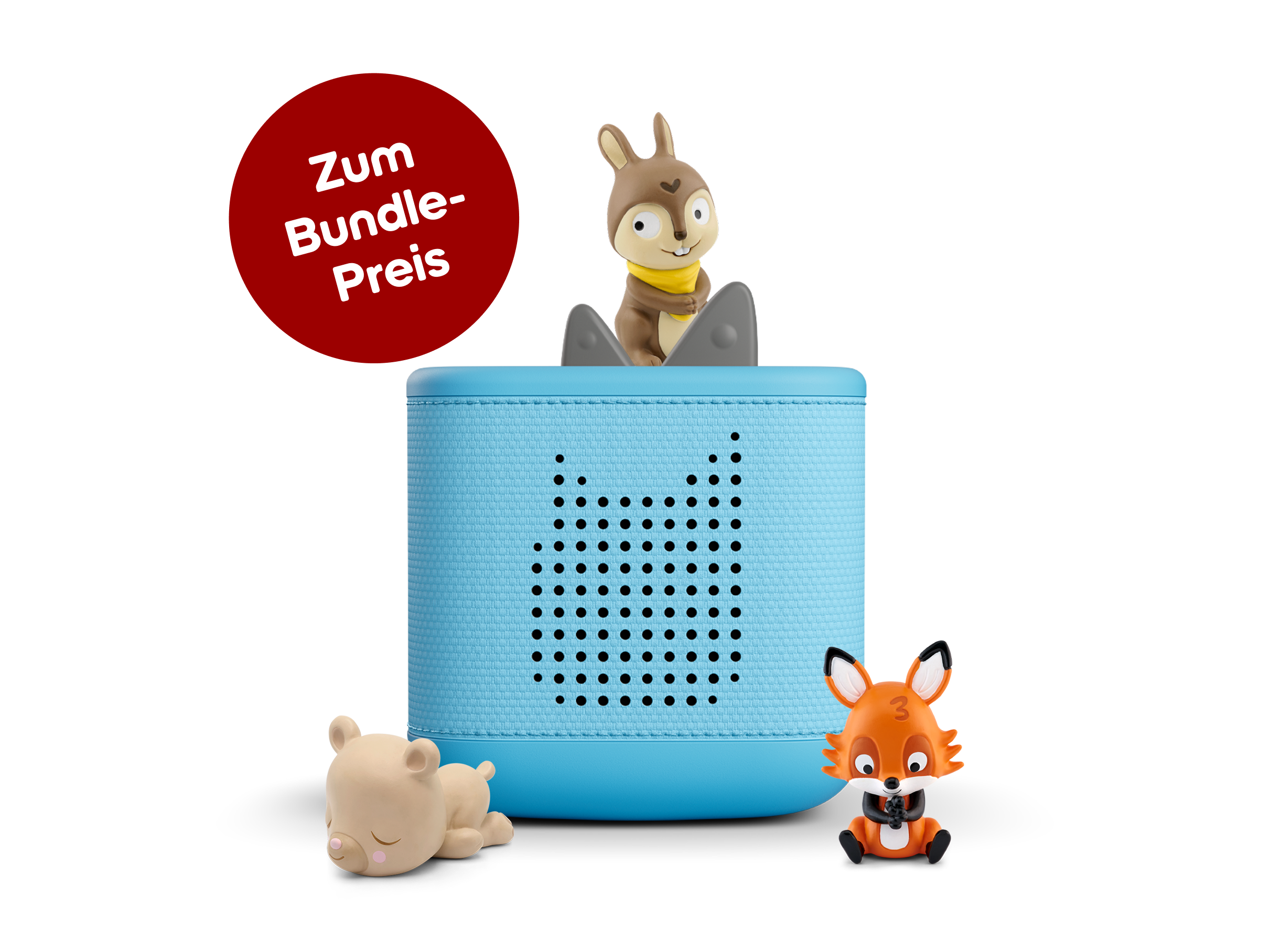 Toniebox 2 Starterset: Kindergarten (Blau; inkl. Kindergartenlieder, Zähllieder, Schlummerbär)