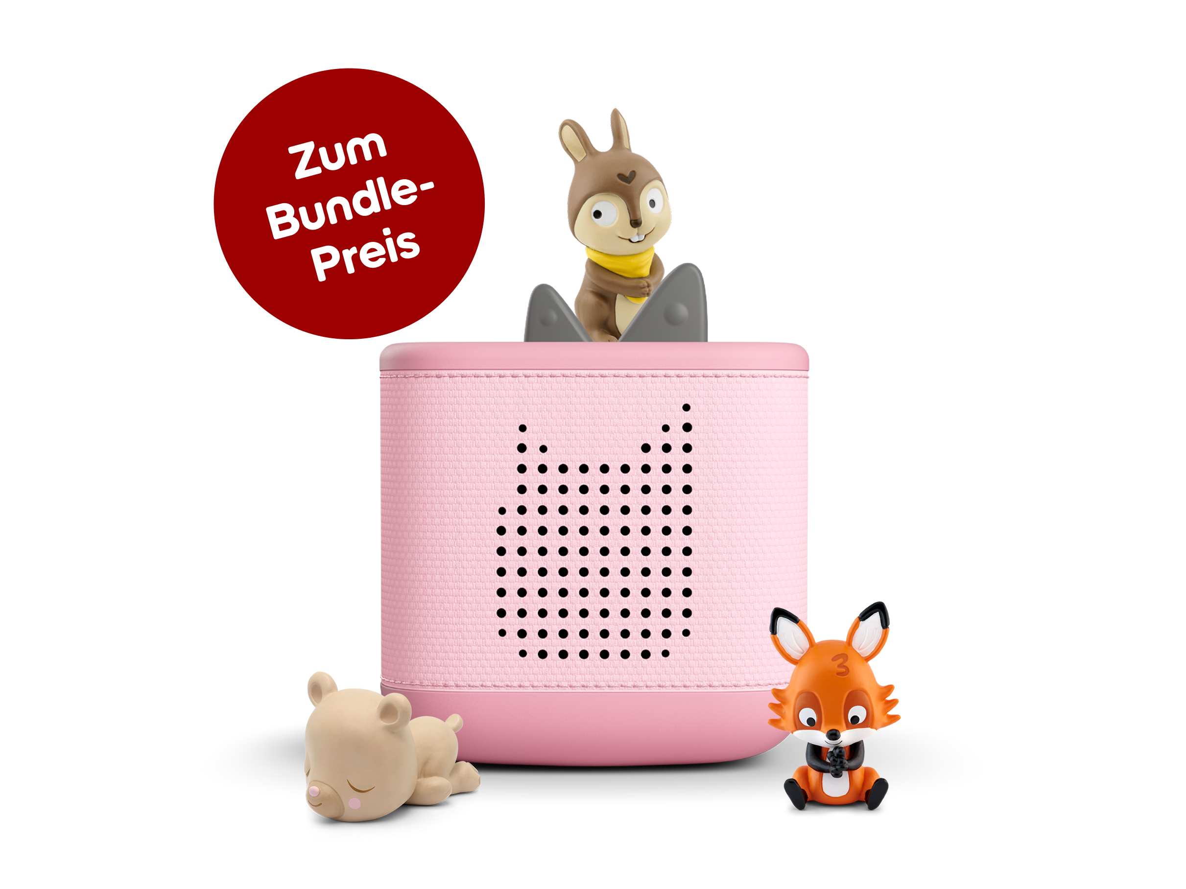 Toniebox 2 Starterset: Kindergarten (Rosa; inkl. Kindergartenlieder, Zähllieder, Schlummerbär)