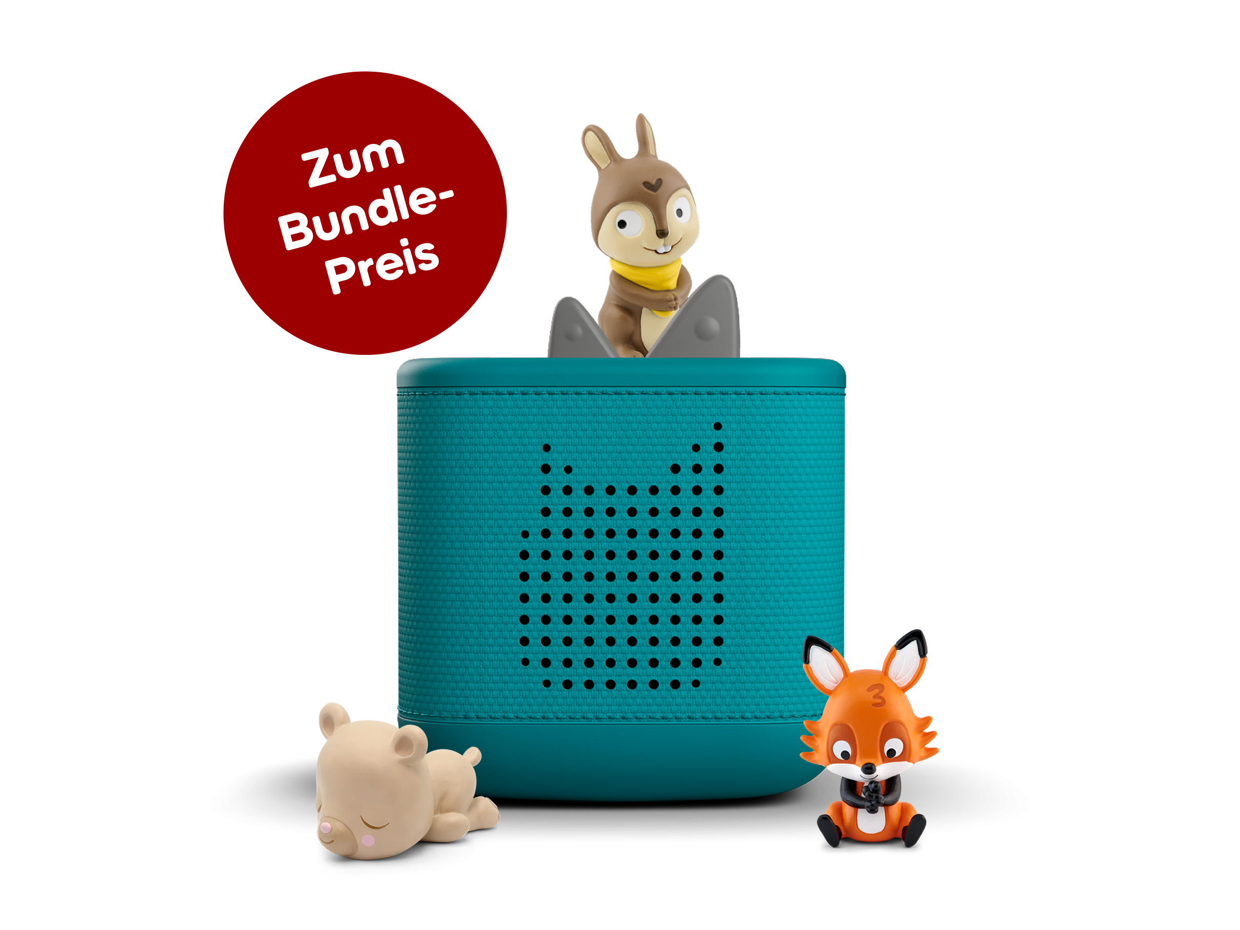 Toniebox 2 Starterset: Kindergarten (Meeresgrün; inkl. Kindergartenlieder, Zähllieder, Schlummerbär)