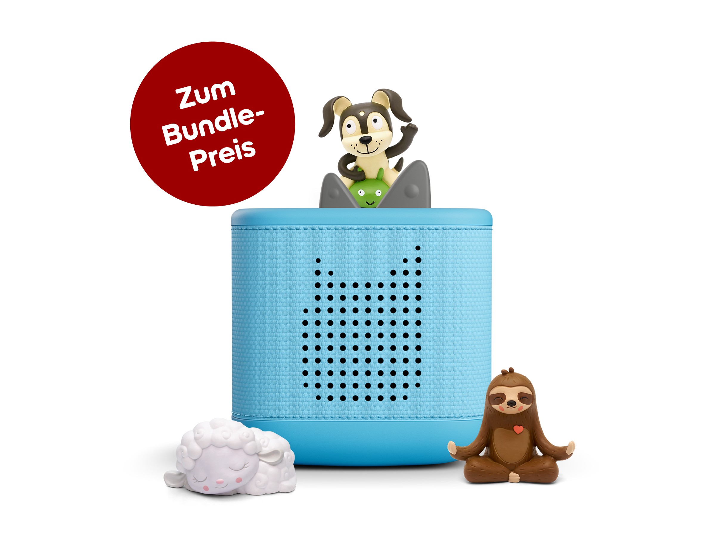 Toniebox 2 Starterset: Alltagsroutine (Blau; inkl. Spiel- und Bewegungslieder, Fantasiereisen mit Faultier Mo, Schlummerschaf)